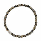 Natural Stone Abacus Bead Stackable Bracelet - Stone Abacus Beads