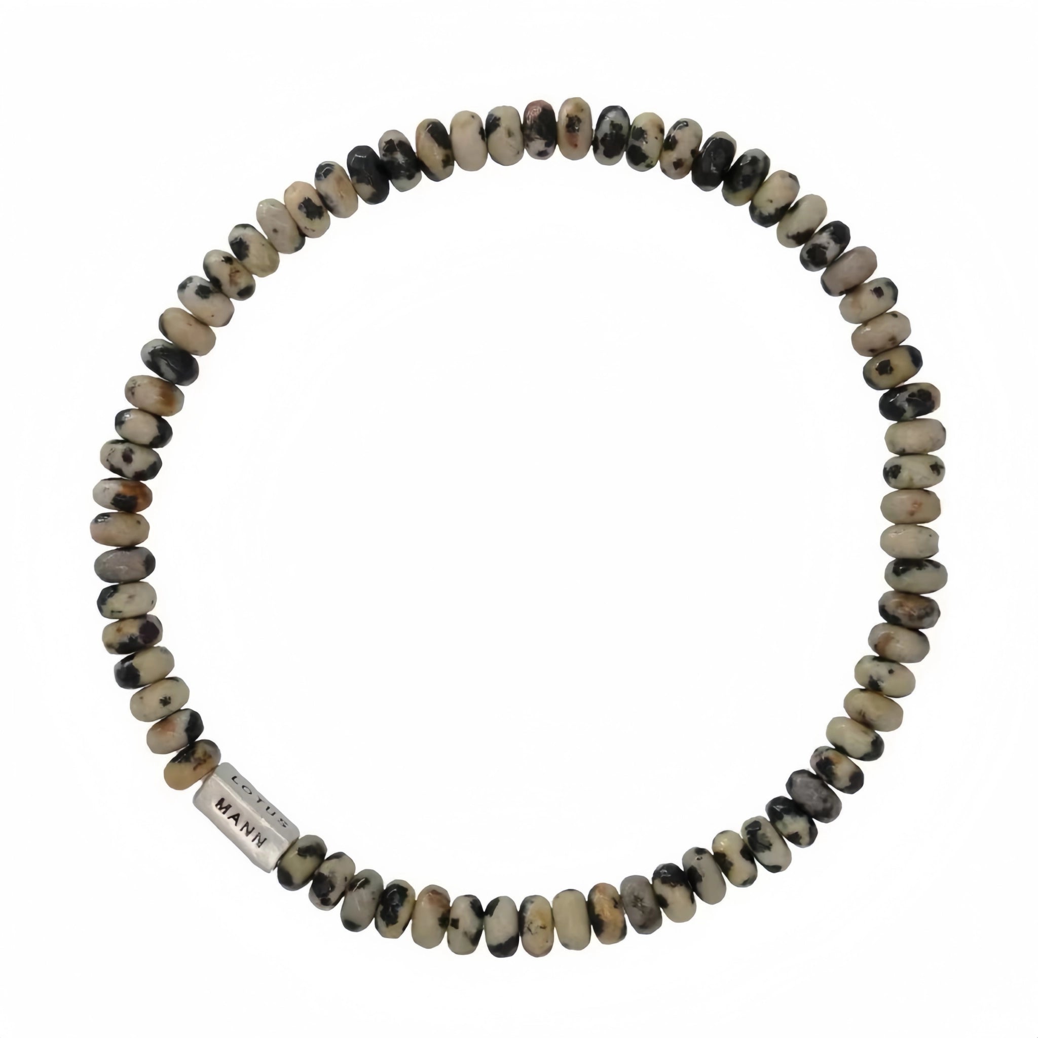 Natural Stone Abacus Bead Stackable Bracelet - Stone Abacus Beads