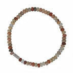 Natural Stone Abacus Bead Stackable Bracelet - Stone Abacus Beads