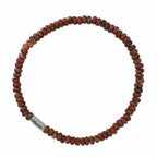 Natural Stone Abacus Bead Stackable Bracelet - Stone Abacus Beads