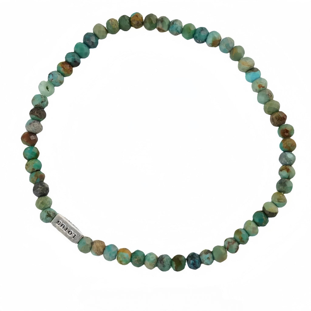 Natural Stone Abacus Bead Stackable Bracelet - Stone Abacus Beads
