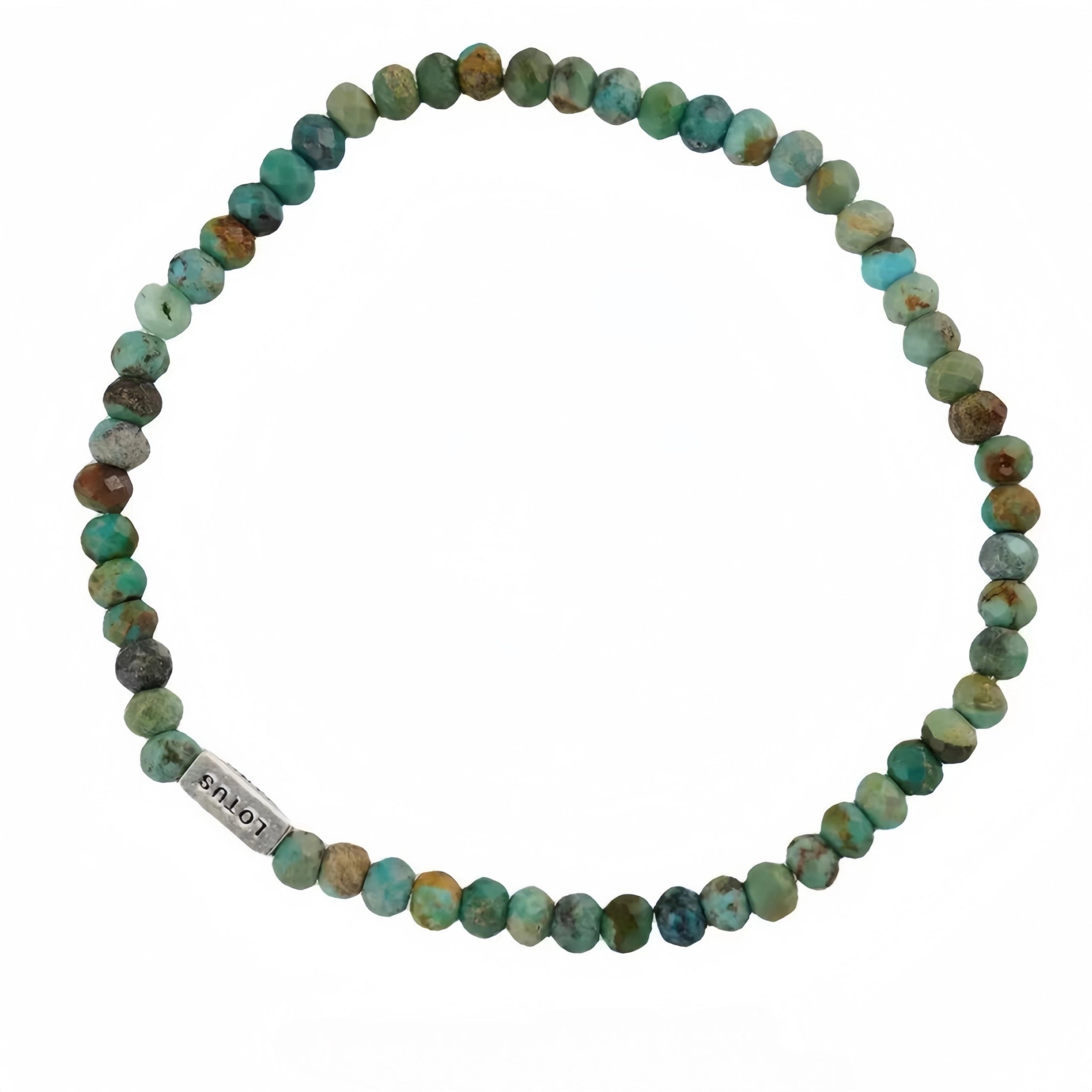 Natural Stone Abacus Bead Stackable Bracelet - Stone Abacus Beads