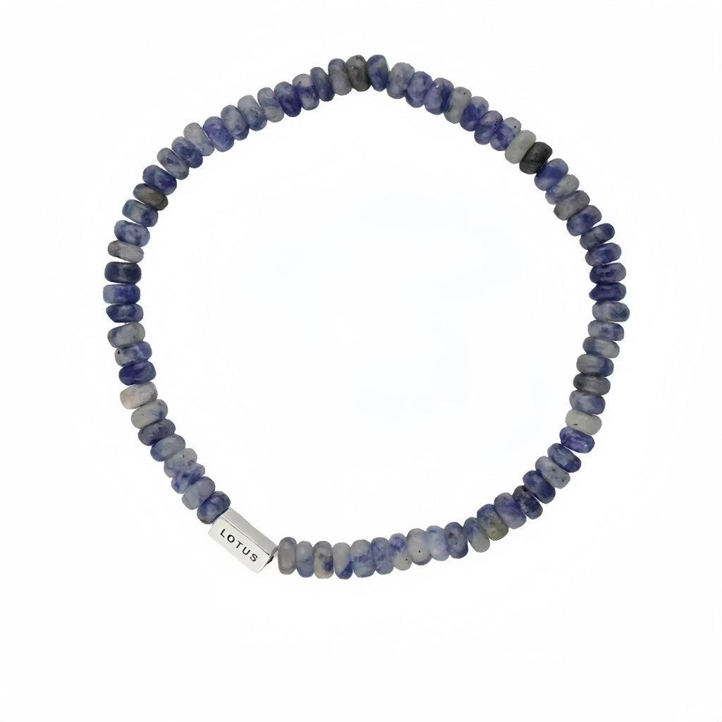 Natural Stone Abacus Bead Stackable Bracelet - Stone Abacus Beads