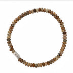 Natural Stone Abacus Bead Stackable Bracelet - Stone Abacus Beads