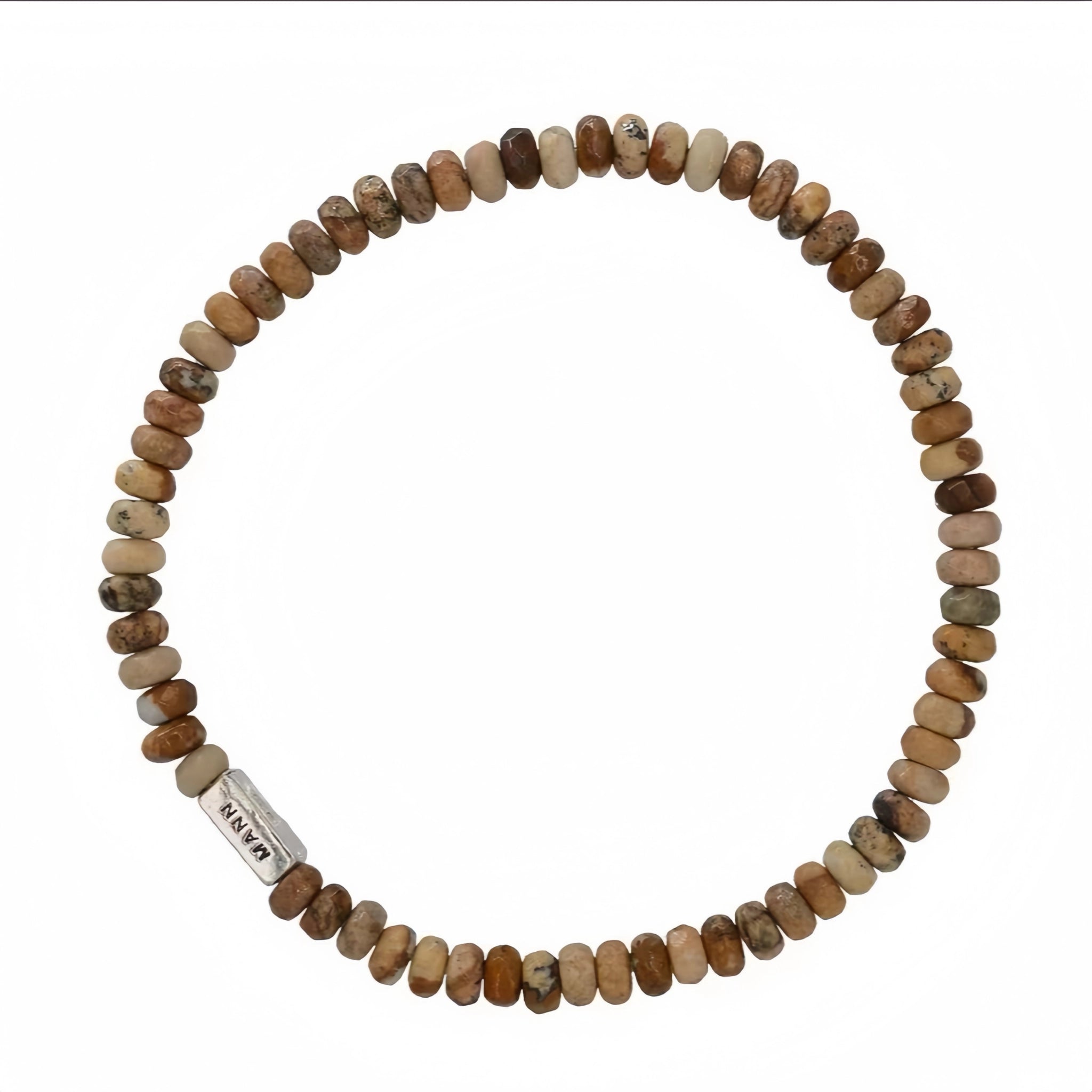 Natural Stone Abacus Bead Stackable Bracelet - Stone Abacus Beads
