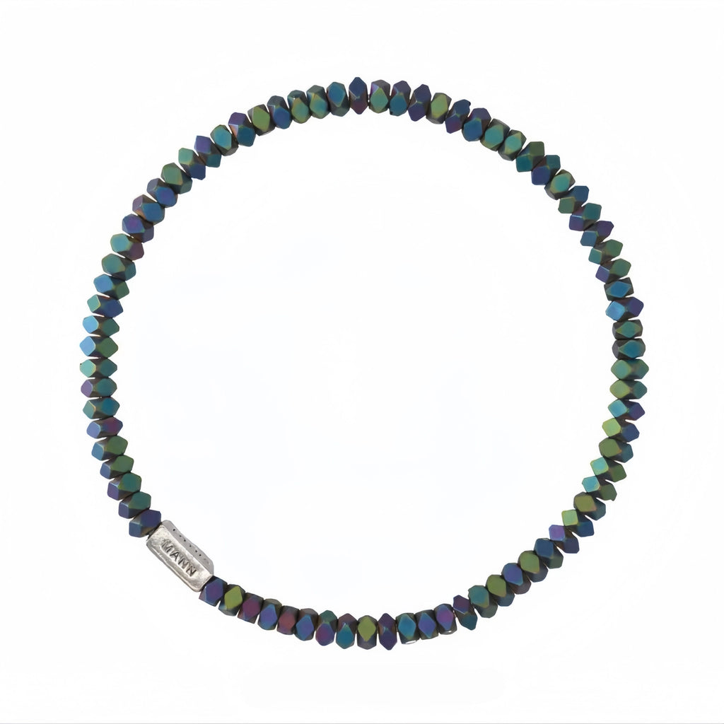 Natural Stone Abacus Bead Stackable Bracelet - Stone Abacus Beads