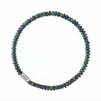 Natural Stone Abacus Bead Stackable Bracelet - Stone Abacus Beads