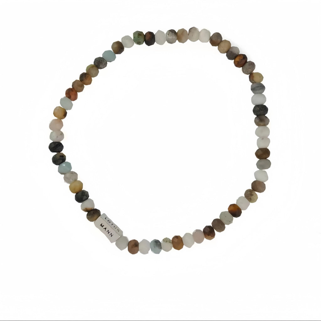 Natural Stone Abacus Bead Stackable Bracelet - Stone Abacus Beads