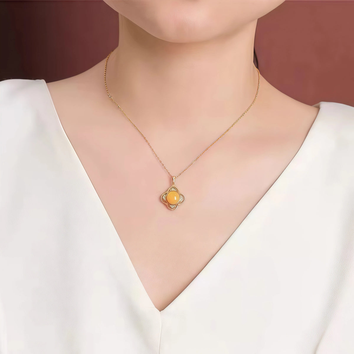 Ancient Oriental Hetian Jade Pendant Necklace - Luck & Perfection