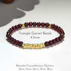 Natural Garnet Stackable Bracelet - Vitality & Warmth