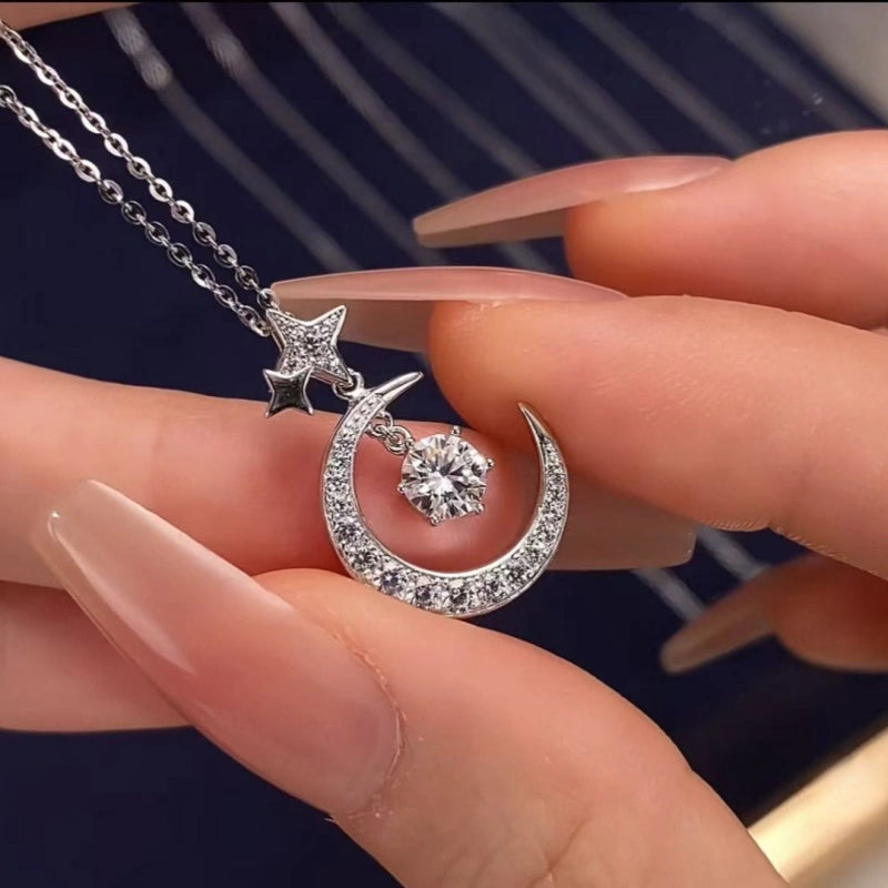 Aura of Moon & Star Necklace