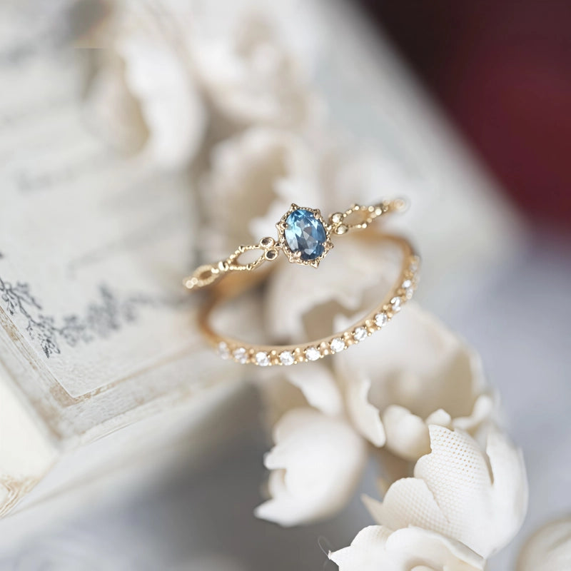 Goddess of Radiance Moonstone Stackable Rings – Gentle Intuition, Feminine Protection
