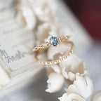 Goddess of Radiance Moonstone Stackable Rings – Gentle Intuition, Feminine Protection