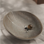 Natural Tiger Eye Stone Necklace, Floating Planet - Steady Career & Prosperous Life