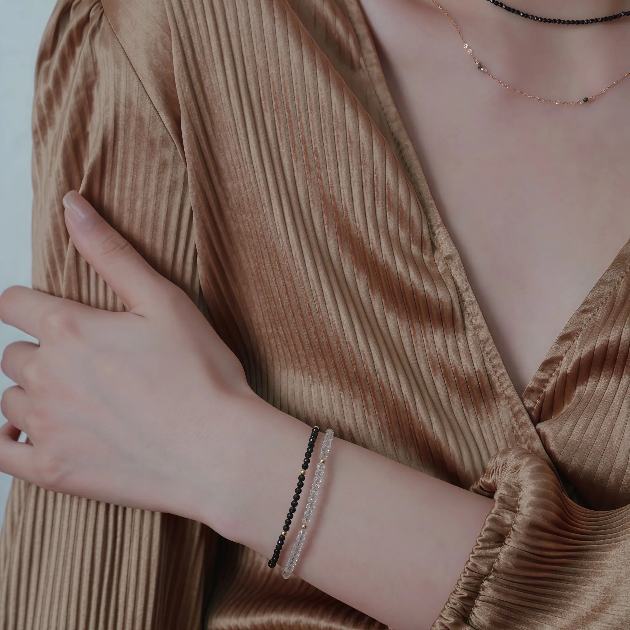 Collier en cristal naturel couronne vintage