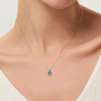 IT'S ME Series S925 Silver Birthstone Necklace, Women Dainty Clavicle Chain, Perfect Birthday Gift
