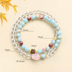 Natural Clear/Rose Quartz Shoushan Stone Lucky Charm Bracelet - Protection & Safety