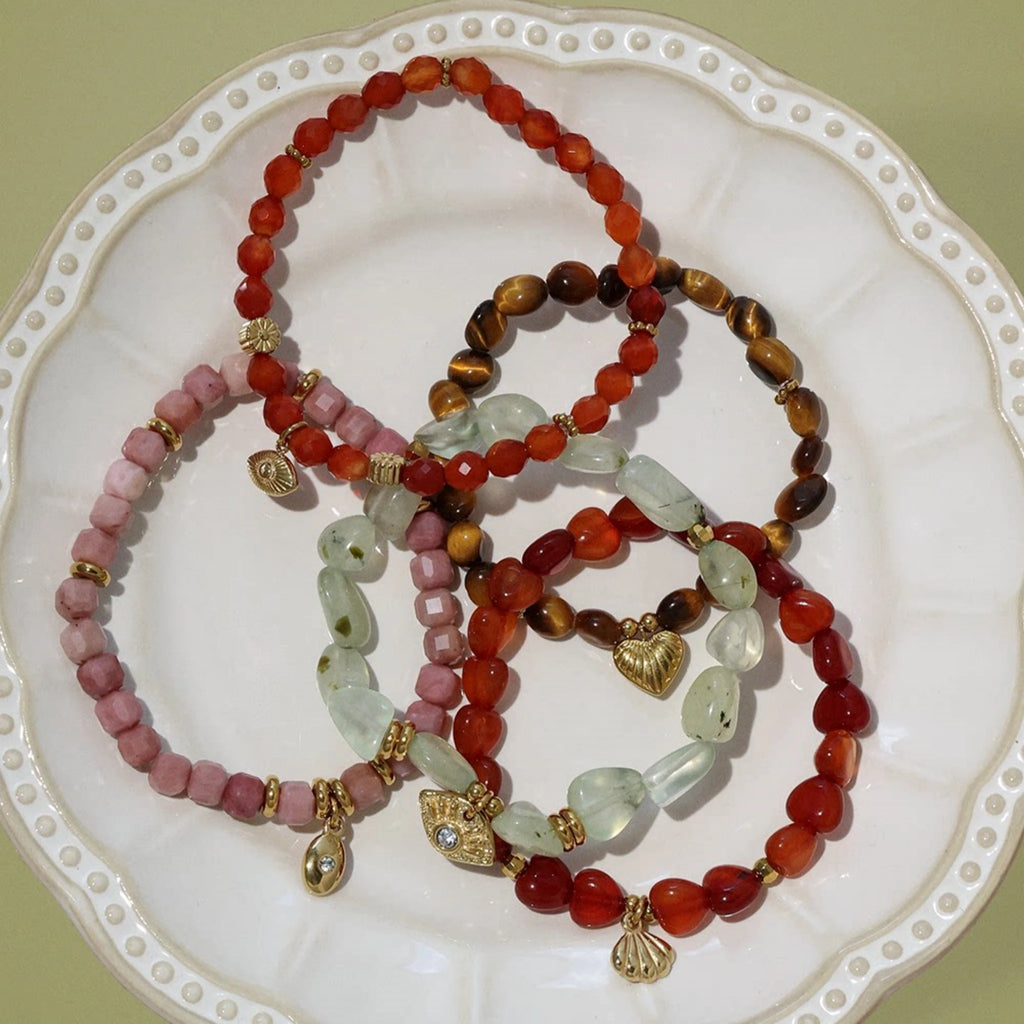 Original Niche-style Beaded Stretch Bracelet - Abundance, Peace and Self-acceptance