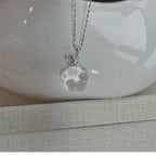 AA Clear Quartz Chubby Star Necklace – Purify Aura, Manifest Wishes