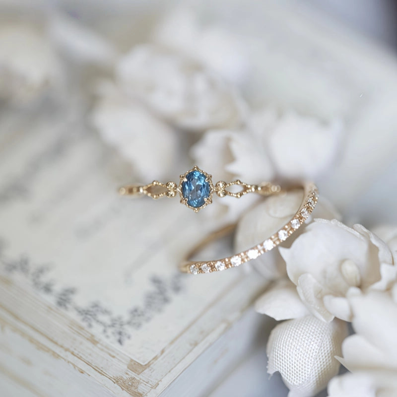 Goddess of Radiance Moonstone Stackable Rings – Gentle Intuition, Feminine Protection