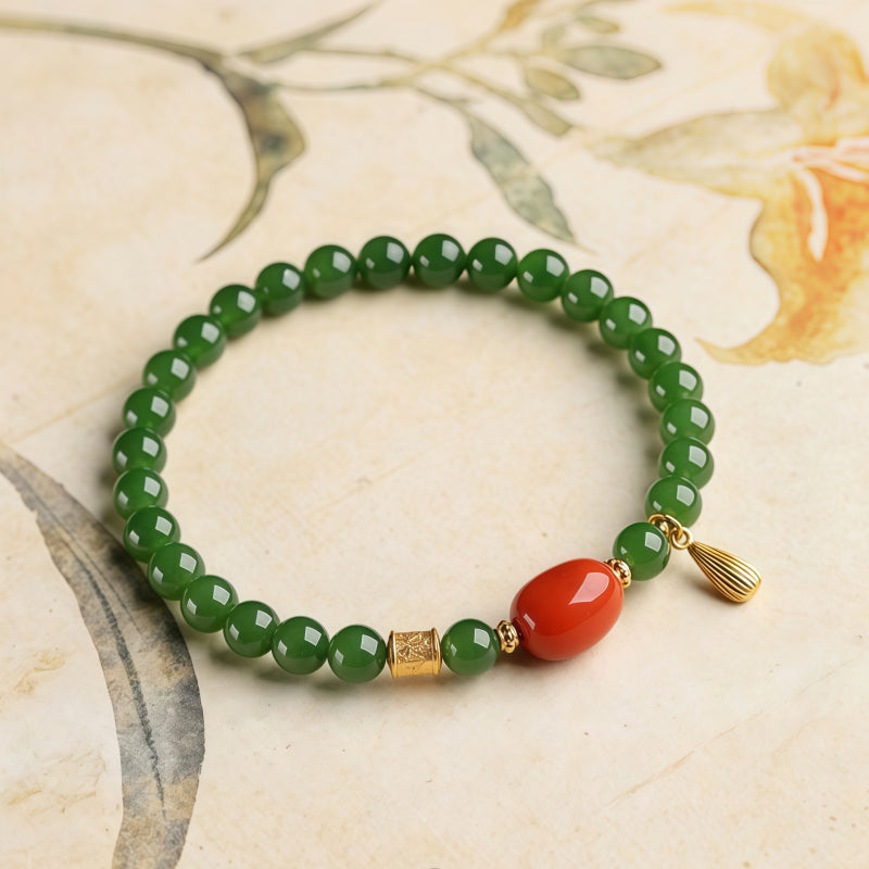 Bracelet Noble Cheval en Jade de Hetian