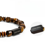 Bracelet œil de tigre naturel multi-formes — Style couple pour hommes et femmes