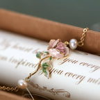 Rose Pink Necklace/Bracelet/Ring/Earrings Set - Sincere Romantic Love