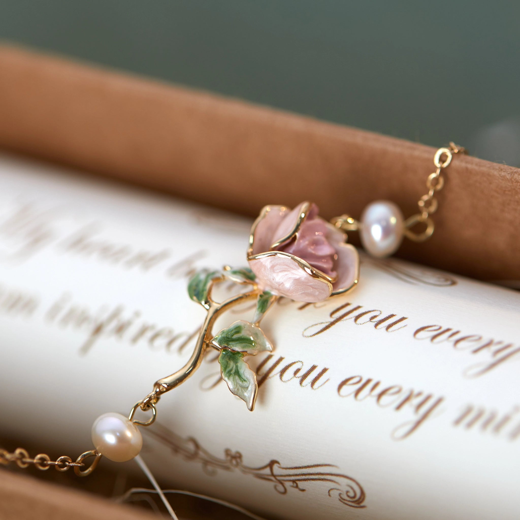 Rose Pink Necklace/Bracelet/Ring/Earrings Set - Sincere Romantic Love