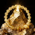Bracelet de perles de cristal naturel Golden Flow