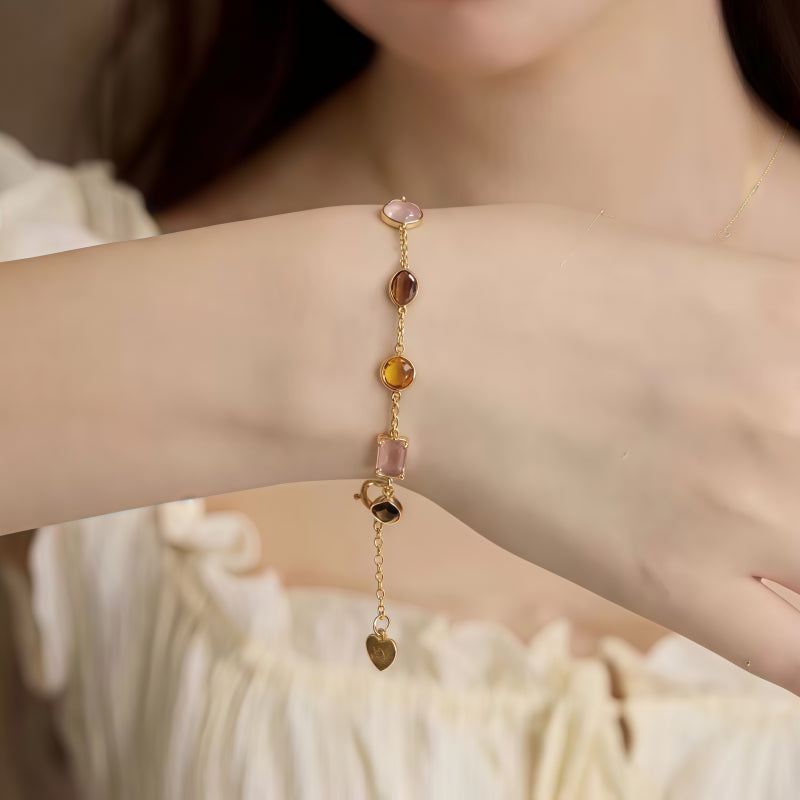 Triple Luck Natural Crystal Bracelet
