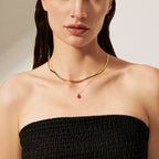 IT'S ME Series S925 Silver Birthstone Necklace, Women Dainty Clavicle Chain, Perfect Birthday Gift