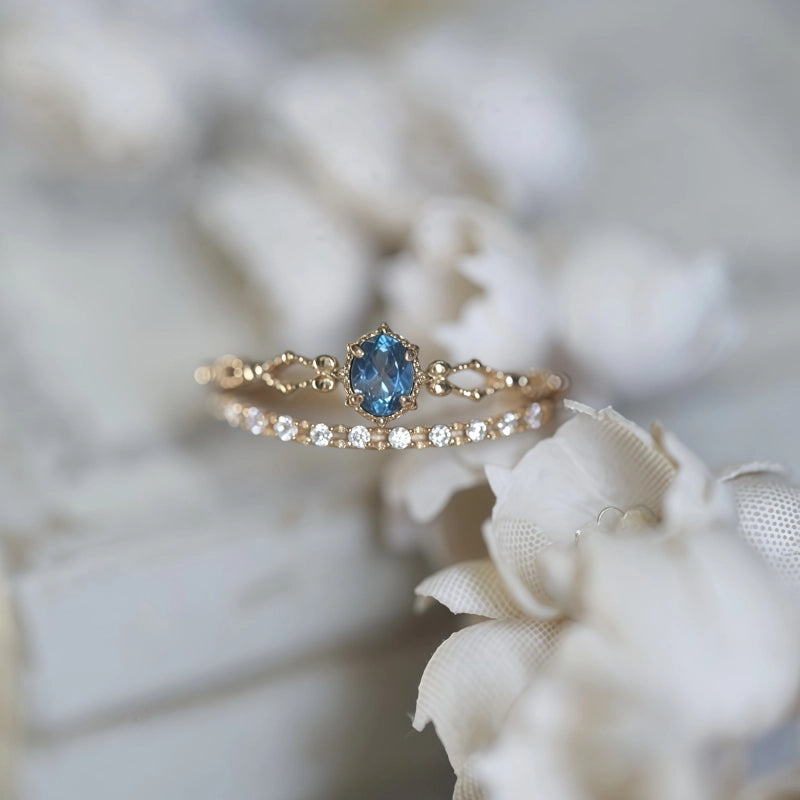 Goddess of Radiance Moonstone Stackable Rings – Gentle Intuition, Feminine Protection