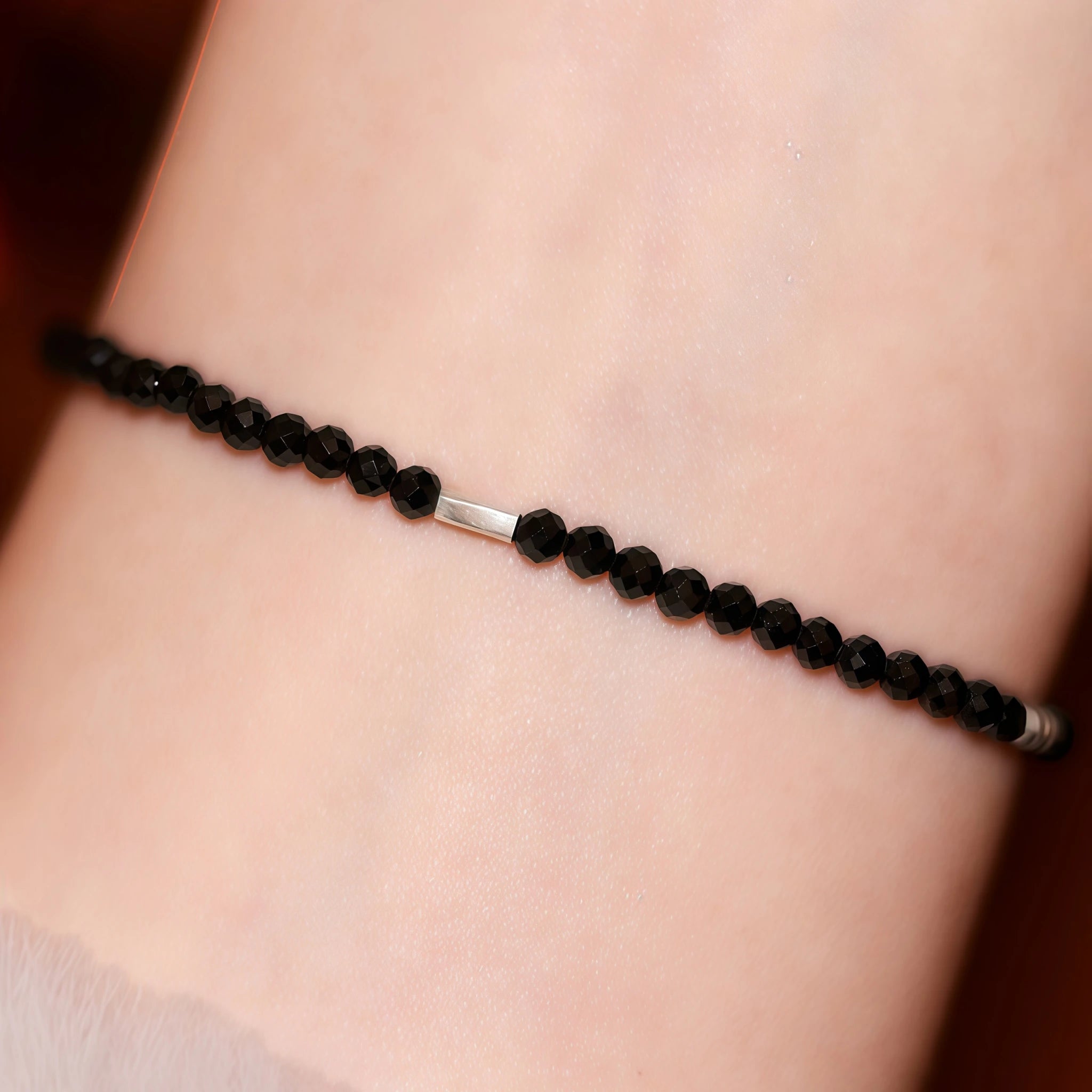 Cool Dark‑Tone Stacking Beaded Bracelets - Protection & Purification