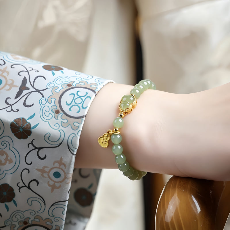 Bracelet Noble Cheval en Jade de Hetian