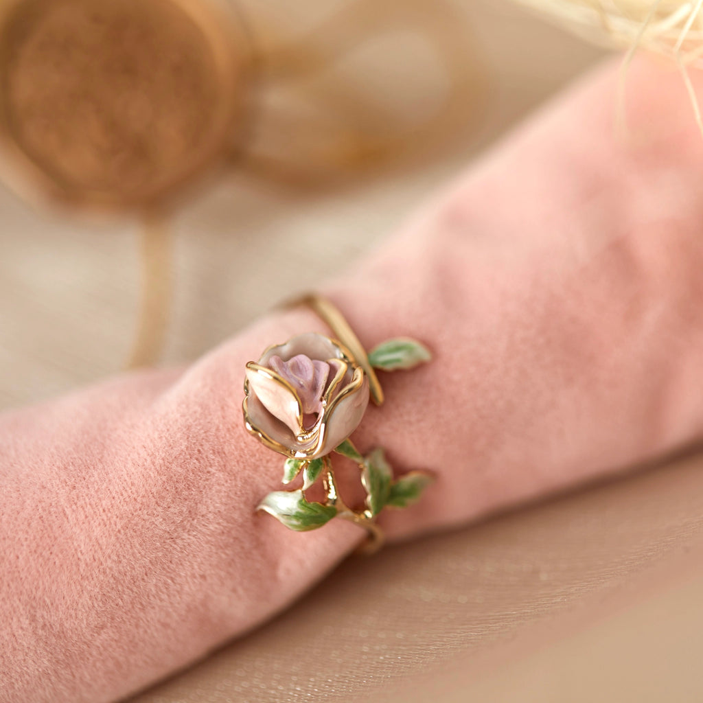 Rose Pink Necklace/Bracelet/Ring/Earrings Set - Sincere Romantic Love