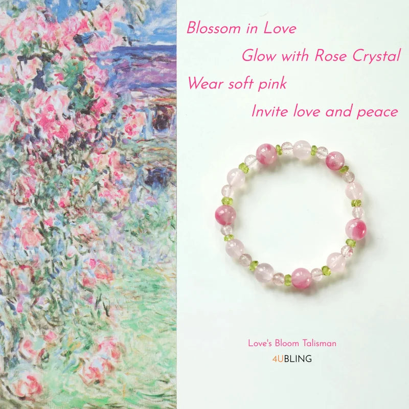 Bracelet en Cristal Naturel Talisman Éclosion de l'Amour