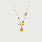 Collier bocal à miel Citrine – Douce Abondance & Confiance