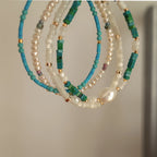 Turquoise, Pearl & Shell Stackable Bracelet - Embrace Natural Serenity