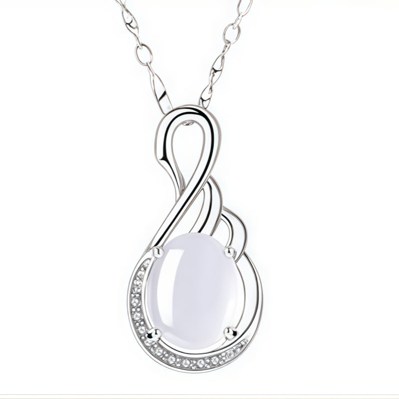 Vintage White Chalcedony 3‑Piece Jewelry Set - Wisdom