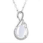 Vintage White Chalcedony 3‑Piece Jewelry Set - Wisdom