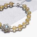 Bracelet en cristal naturel Étoile de David