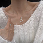 Magical Starry Moon Rabbit Necklace — Cute Bunny on Moon Star Pendant