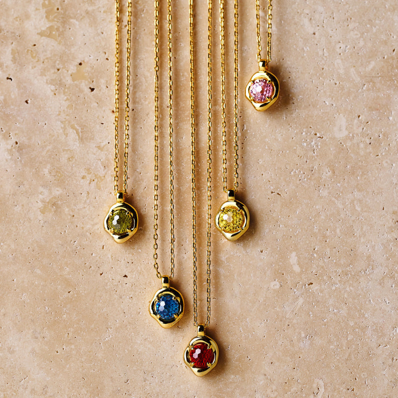 IT'S ME Series S925 Silver Birthstone Necklace, Women Dainty Clavicle Chain, Perfect Birthday Gift