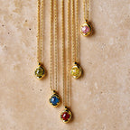 IT'S ME Series S925 Silver Birthstone Necklace, Women Dainty Clavicle Chain, Perfect Birthday Gift