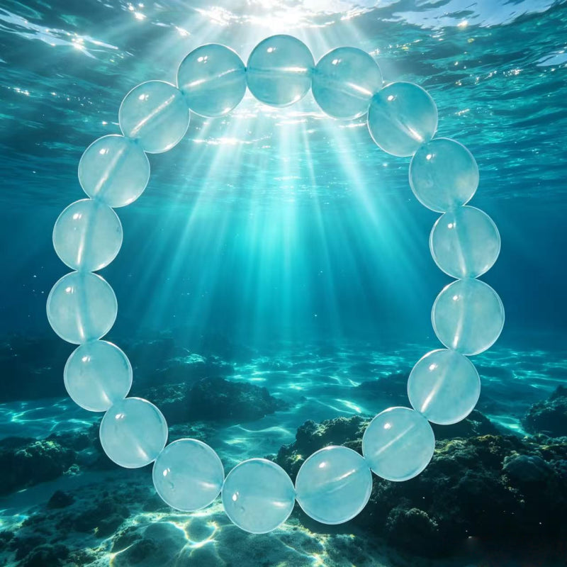 Peace Protection Natural Aquamarine Bracelet