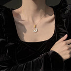 Magical Starry Moon Rabbit Necklace — Cute Bunny on Moon Star Pendant
