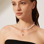 IT'S ME Series S925 Silver Birthstone Necklace, Women Dainty Clavicle Chain, Perfect Birthday Gift