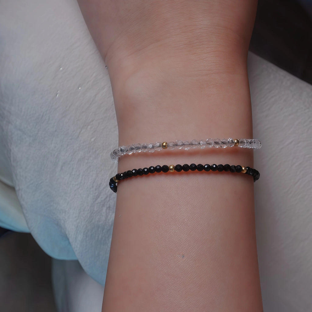 Collier en cristal naturel couronne vintage