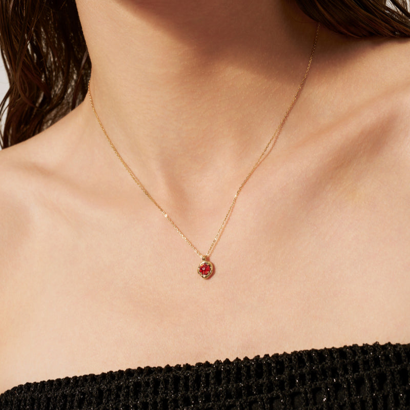 IT'S ME Series S925 Silver Birthstone Necklace, Women Dainty Clavicle Chain, Perfect Birthday Gift