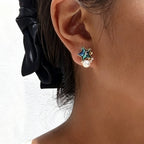 Natural Abalone Shell Pearl Earrings - Moon & Star Bring Gentle Serenity